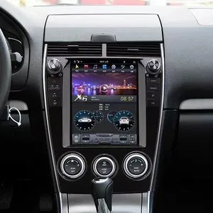 Radio Mobil Android 9 Gaya Tesla 10.4 ", untuk Mazda 6 2004-2015, Pemutar Dvd Multimedia Navigasi GPS Otomatis Stereo 4G DSP