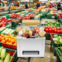 Tafelmodel clingfilm wikkelmachine voor supermarkt fruit- en groentebakjes, verzegeling van voedselverpakkingen, leverancier van verpakkingsapparatuur