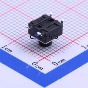 K2-6639SP-E4SC-04 Tactile Switch SMD-4P,6x6mm Switch Single Pole Single Throw Round Button 2.5N Vertical Mount - Product Image 2