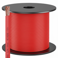 Fil THHN Linsheng 50 pieds 12 AWG rouge, fil THHN isolé en cuivre massif, idéal pour les applications résidentielles et industrielles