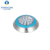 Luces LED Sumergibles para Piscina de Acero Inoxidable IP68, 24V RGB, Iluminación Subacuática para Piscina, 6W 9W 12W 18W, Luz Blanca Cálida RGB
