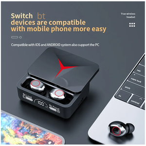 Earbuds Nirkabel M90Pro TWS, Headphone dan Earphone Olahraga Tahan Air - Product Image 3