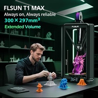 3D-принтер FLSUN T1 Pro Delta: Новинка, USB, 1000 мм/с, высокоскоростной, высокоточный, ультратихий дизайн, для офиса, стальное сопло, PLA