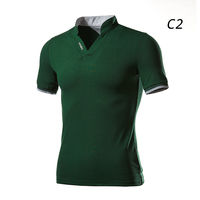 Polo d'été homme blanc grande taille simple mode élastique spot chemise à manches courtes 269