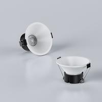 Spot encastré LED COB anti-éblouissement à coupelle profonde, blanc moderne, 3 pouces, 5CCT, 1320lm, direct usine, pour hôtels et salles d'exposition