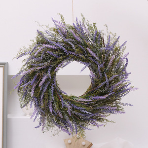 Couronnes <span class=keywords><strong>de</strong></span> lavande artificielles, 1 <span class=keywords><strong>couronne</strong></span> d'arrangement <span class=keywords><strong>de</strong></span> fleurs, décoration murale <span class=keywords><strong>de</strong></span> porte d'entrée, décoration <span class=keywords><strong>de</strong></span> mariage, 16" - Product Image 5