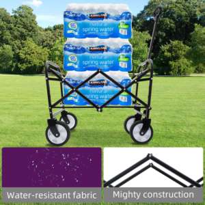 Mini chariot supermarché chariot en métal camping en plein air chariot pliant poussette pour enfants - Product Image 5