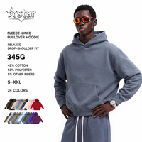 Grosir Sweatshirt Hoodie Pria Bahan Campuran Katun, Model Santai, Polos, Lengan Panjang, Streetwear Musim Dingin, Produsen Logo Kustom