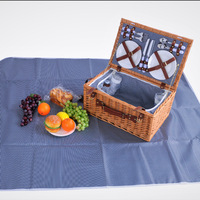 Nouveau panier à nourriture en rotin portable, ensemble fait à la main, panier de pique-nique en osier pour enfants, panier de pique-nique en saule promotionnel