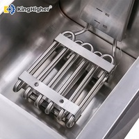 Friteuse électrique commerciale double en acier inoxydable pour comptoir, machine à frites et corn-dogs pour restaurant