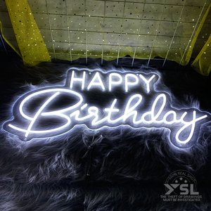 ไฟนีออนตัวอักษรสุขสันต์วันเกิด วัสดุ ABS ไฟนีออนสำหรับตกแต่งบ้าน สำนักงาน งานวันเกิด ห้องนอนเด็ก ใช้ไฟ AC DC - Product Image 6