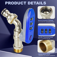 TMOK Nuevo Grifo de Agua Exterior de Latón DN15 de 1/2 Pulgada con Cerradura Combinada sin Llave y Código PIN