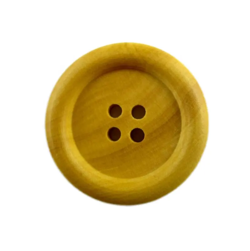 classic 4 hole with rim round custom wood button shirt buttons