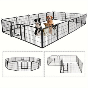 Köpek Oyun Parkı Taşınabilir Açık Hava Köpek Çiti, Büyük/Orta/Küçük Köpekler için Köpek Oyun Parkı, Kapılı Metal Bahçe Köpek Çitleri - Product Image 2