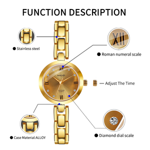 Envío Directo HALEI Reloj de Cuarzo Original para Mujer con Escala de Números Romanos, Pantalla con Puntero de Zafiro y Movimiento Japonés - Product Image 4