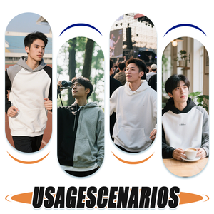 Sudaderas con capucha unisex de talla grande para hombre, logotipo de diseño personalizado, Jersey de algodón 100% de alta calidad, logotipo estampado de lana de punto de gran tamaño - Product Image 6