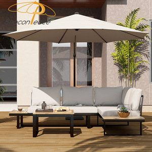 Meubles <span class=keywords><strong>de</strong></span> patio modernes <span class=keywords><strong>en</strong></span> aluminium pour l'extérieur <span class=keywords><strong>Canapé</strong></span> sectionnel modulaire <span class=keywords><strong>en</strong></span> <span class=keywords><strong>plastique</strong></span> et <span class=keywords><strong>en</strong></span> bois Ensemble <span class=keywords><strong>de</strong></span> canapés <span class=keywords><strong>de</strong></span> <span class=keywords><strong>jardin</strong></span> <span class=keywords><strong>en</strong></span> forme <span class=keywords><strong>de</strong></span> L - Product Image 3