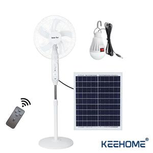 Keehome vente en gros ventilateur solaire 16 pouces 12W batterie au lithium ventilateur solaire domestique avec panneau solaire adaptateur domestique charge - Product Image 3