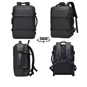 Waterproof <b>Laptop</b> <b>Backpack</b> USB Charging Anti-Theft School Business Travel Bag Multifunctional Durable PU Material Leisure - Product Image 5