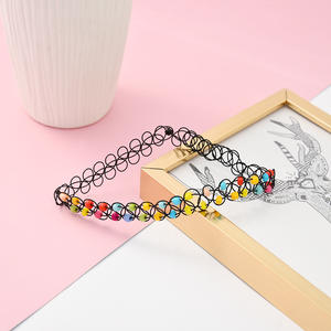 Ensemble de colliers de perles colorées pour femmes, 12 pièces, <span class=keywords><strong>collier</strong></span> élastique extensible, ligne de poisson, <span class=keywords><strong>collier</strong></span> de <span class=keywords><strong>tatouage</strong></span>, colliers ras du <span class=keywords><strong>cou</strong></span> - Product Image 6