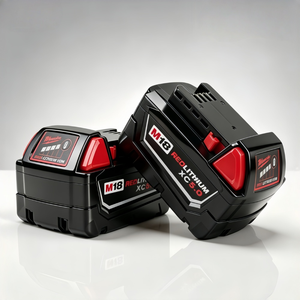 Batería para Herramientas Eléctricas <span class=keywords><strong>Milwaukee</strong></span> <span class=keywords><strong>18V</strong></span> 5.0AH M18B5, Precio de Fábrica, Compatible con Taladro y Llave Inalámbricos M18, Baterías de Iones de Litio - Product Image 1