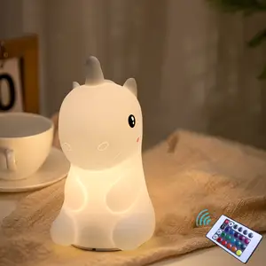 Милый мультфильм животных лампа перезаряжаемый сенсорный свет силиконовый ночной свет