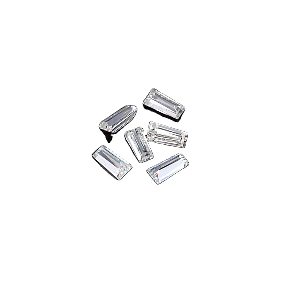 Custom diamond gemstone D E F G H pure white color VS~VVS Tapered Baguette moissanite diamond on sale