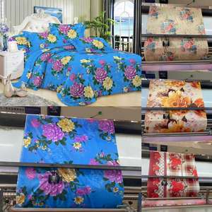 Tissu bon marché imprimé pigmenté en microfibre brossé tissu de drap de <span class=keywords><strong>lit</strong></span> pour couvre-<span class=keywords><strong>lit</strong></span> hometextile - Product Image 1