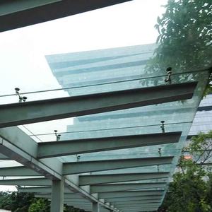 Cadre en aluminium personnalisable, bois et <span class=keywords><strong>métal</strong></span>, <span class=keywords><strong>abri</strong></span> de stationnement avec auvent en verre, matériau de voile en PC PVDF pour garages, auvents - Product Image 2