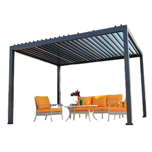 Usine de fabrication sur mesure pour l'exportation de villas, jardins, pavillons pliants en aluminium, terrasses et pergolas de loisirs de grande taille - Product Image 4