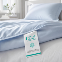 Étiquette en ruban de satin imprimé en gros avec bord en zigzag, étiquette à bord tissé doux pour les fabricants de literie et de matelas