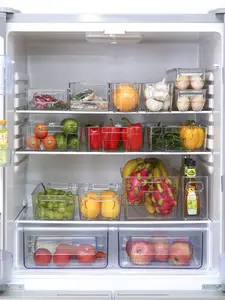Recipientes de armazenamento de alimentos, geladeira removível para geladeira de frutas e legumes do vegetal, bandeja do ovo