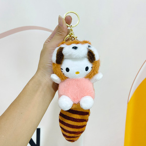 Celebrity Same <strong>Hello</strong> <strong>Kittyed</strong> <strong>Dress</strong> Up Panda Plush Doll Keychain Cute Shiba Keyring Bag Charm - Product Image 6