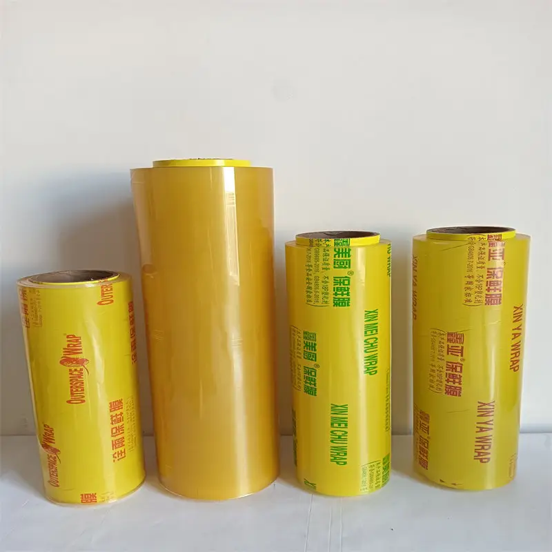 PVC winding regang film makanan kawat film merekat sendiri film plastik transparan