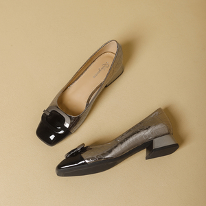 Zapatos de Tacón Medio para Mujer, Lujosos y Cómodos, con Tacón Grueso, Estilo Mary Jane, Hebillas Metálicas, Puntera Cuadrada, Corte Bajo - Product Image 6