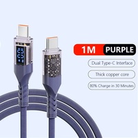 Câble USB-C de charge rapide BWVV 100W 3,3 pieds avec affichage numérique intelligent