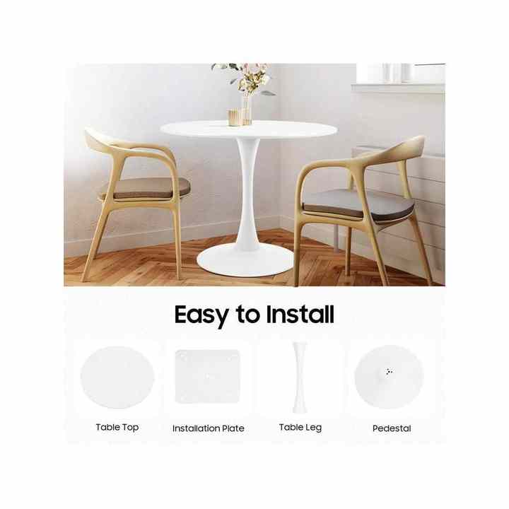 31.5\" Patio Table for Kitchen Balcony Passage Office Living Room for Coffee Conference Leisure for Bars Restaurants Patios