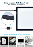 Tableta de dibujo A4 LED, tablero de pintura de diamante, almohadilla de copia, escritura de bocetos, Wacom, almohadilla de luz led de trazado, tablero de dibujo