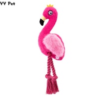 Jouets à mâcher pour animaux de compagnie, chiens et chats, écologiques, personnalisés, en gros, nouveaux jouets en peluche rembourrés flamants roses de luxe, durables, interactifs, qui couinent, 2025