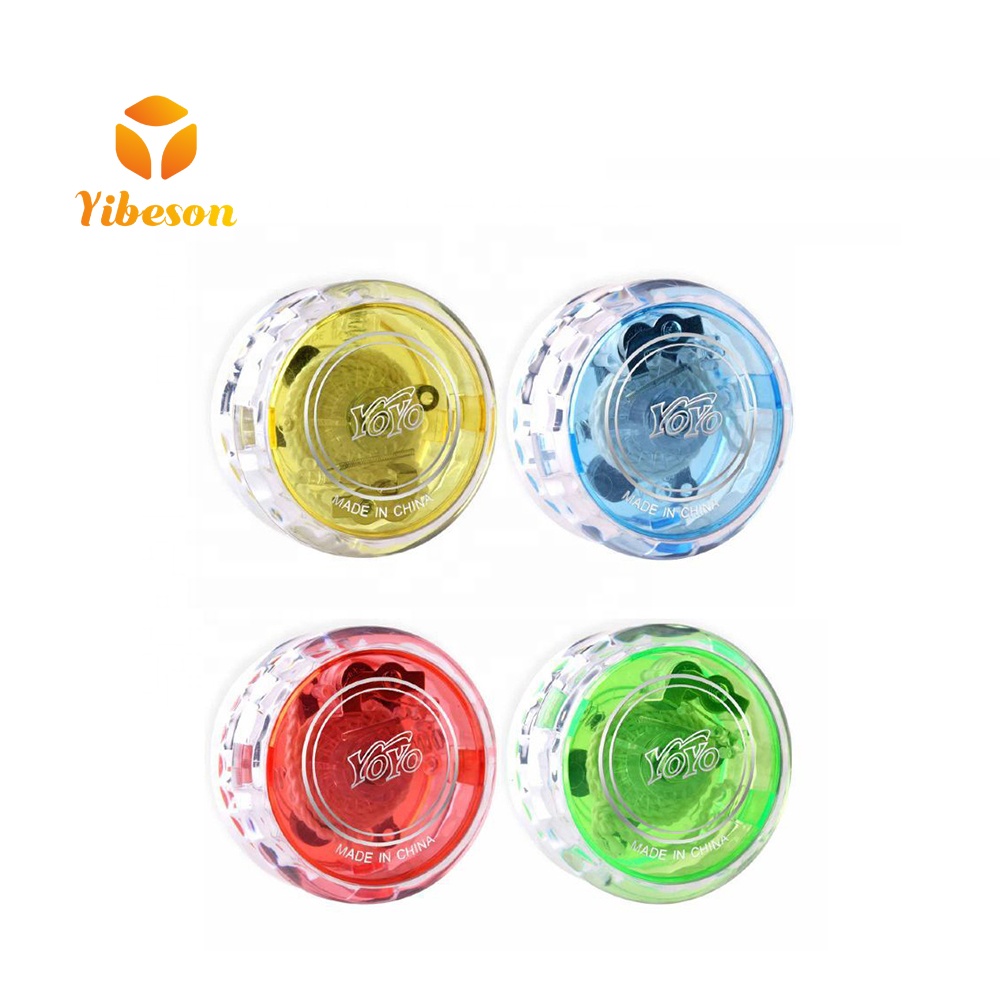 Promotion oem customizable children funny mini classic chinese toy yo yo ball  free kids plastic led flashing light up yoyo