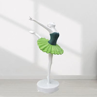 Statue de danseuse de ballet moderne en fibre de verre grandeur nature personnalisée Sculpture de décoration intérieure et extérieure écologique