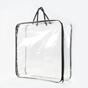 Saco cosmético do PVC Durável barato claro pvc quilt roupas armazenamento tote bag estilo de vida saco plástico