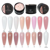 Gel Constructeur Ongles Rapide Jelly OEM/ODM pour Extension Nail Art 24 Couleurs Gel UV Jelly