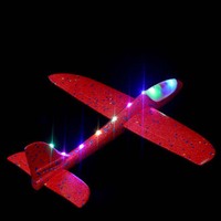 Jouets volants d'extérieur DS5460 pour enfants, garçons et filles, grand avion en mousse à lancer, planeur lumineux, avion à LED de 48 cm