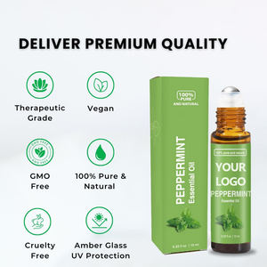 Huile essentielle de <span class=keywords><strong>menthe</strong></span> <span class=keywords><strong>poivrée</strong></span> Roll on-Huile essentielle de <span class=keywords><strong>menthe</strong></span> <span class=keywords><strong>poivrée</strong></span> pour les maux de tête Migraine-Rouleau de mélange de 10ml avec huile de <span class=keywords><strong>menthe</strong></span> - Product Image 3