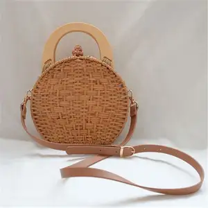 Trending hot products 2019 fashion new design custom rattan ladies hand bags