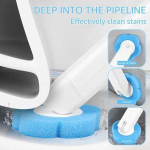 Wholesale Disposable Toilet <b>Brush</b> Refill 6pcs/set, 3-Layer Sponge Replacement Head for Bathroom <b>Cleaning</b>, Bulk Household - Product Image 1