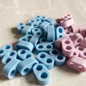 Boucle de réglage de cordon en caoutchouc de silicone à double trou, embout de fixation pour câble de corde à sauter, pièce de rechange pour équipement de fitness - Product Image 1