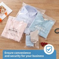 12 x 18 Sacs en polyéthylène transparents de 1,6 mil avec fermeture autocollante et avertissement pour vêtements et chemises, sacs en plastique LDPE rectangulaires