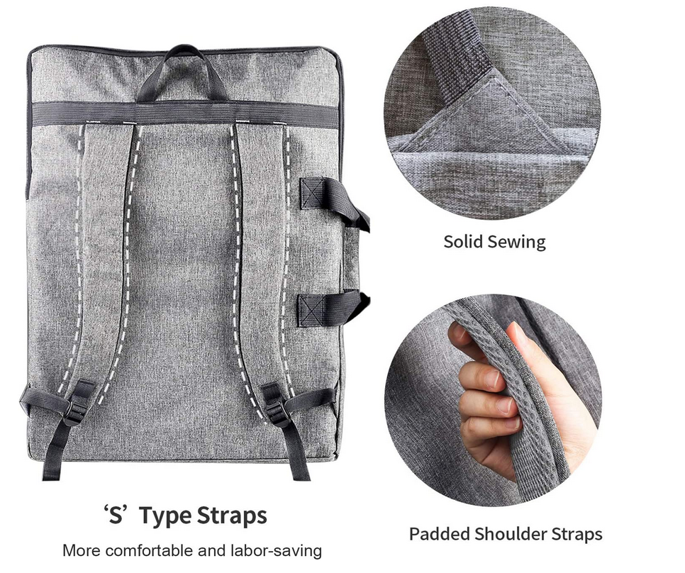 ITODA A3 Art Portfolio Case - Carry Bag For Sketch Pads & Drawing Supplies